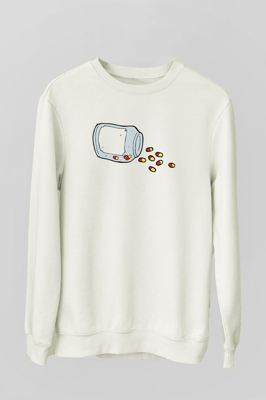 Eczacı Beyaz Unisex Sweatshirt