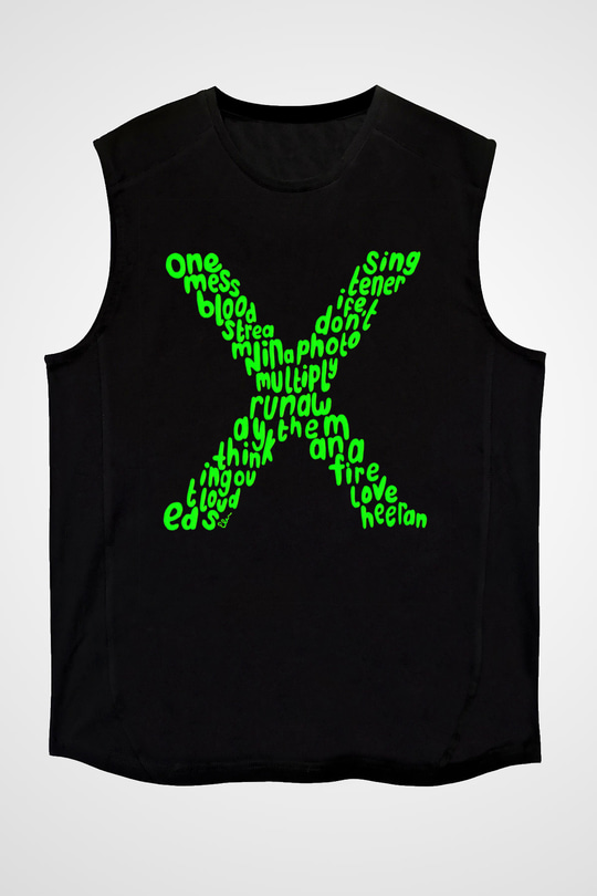 Ed Sheeran Siyah Unisex Kolsuz Tişört