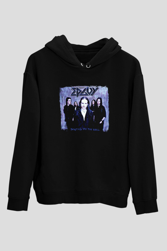 Edguy Baskılı Unisex Siyah Hoodie