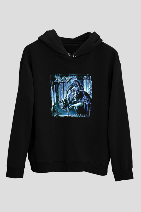 Edguy Baskılı Unisex Siyah Hoodie
