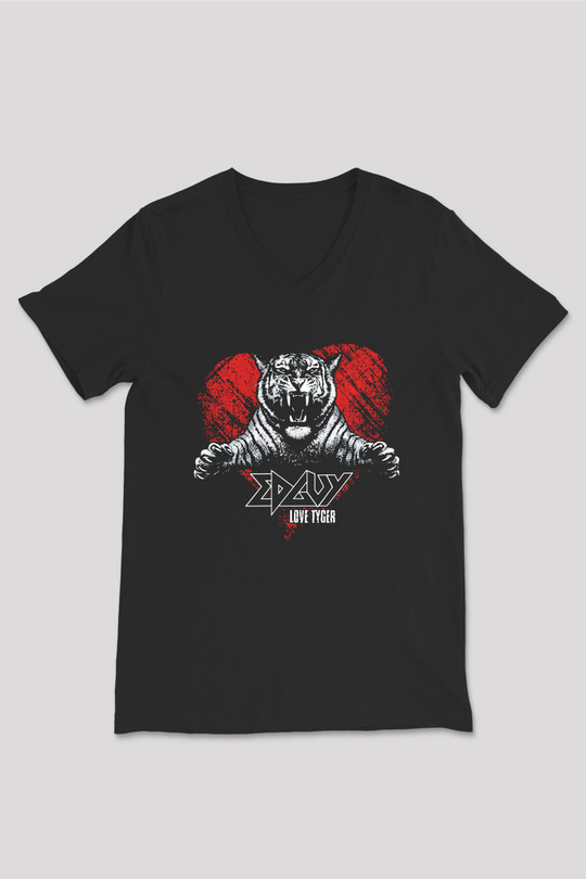 Edguy Siyah Unisex V Yaka Tişört