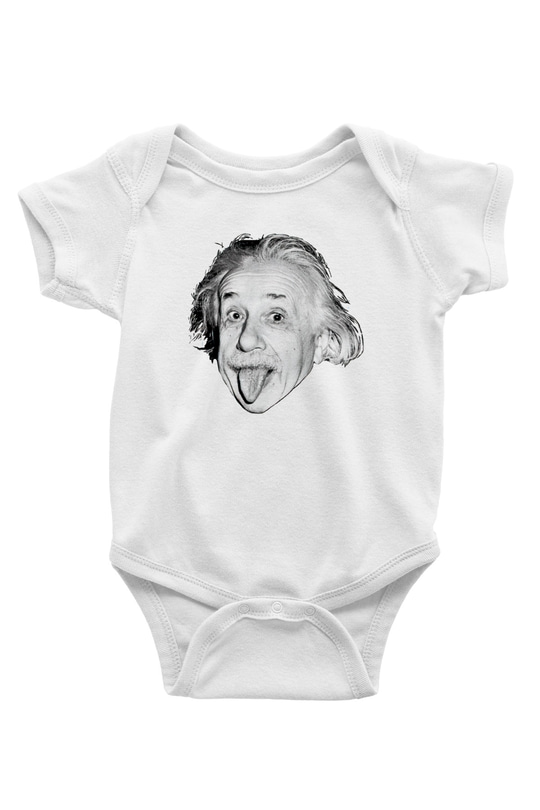 Einstein Beyaz Bebek Body - Zıbın