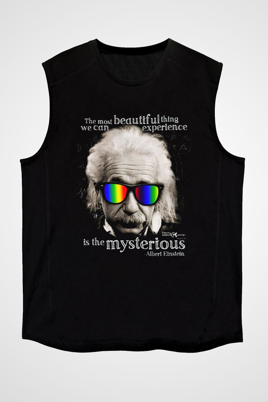 Einstein Siyah Unisex Kolsuz Tişört