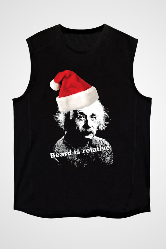 Einstein Siyah Unisex Kolsuz Tişört