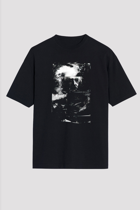 Einstein Siyah Unisex Oversize Tişört T-Shirt