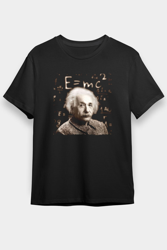 Einstein Siyah Unisex Tişört T-Shirt - TişörtFabrikası