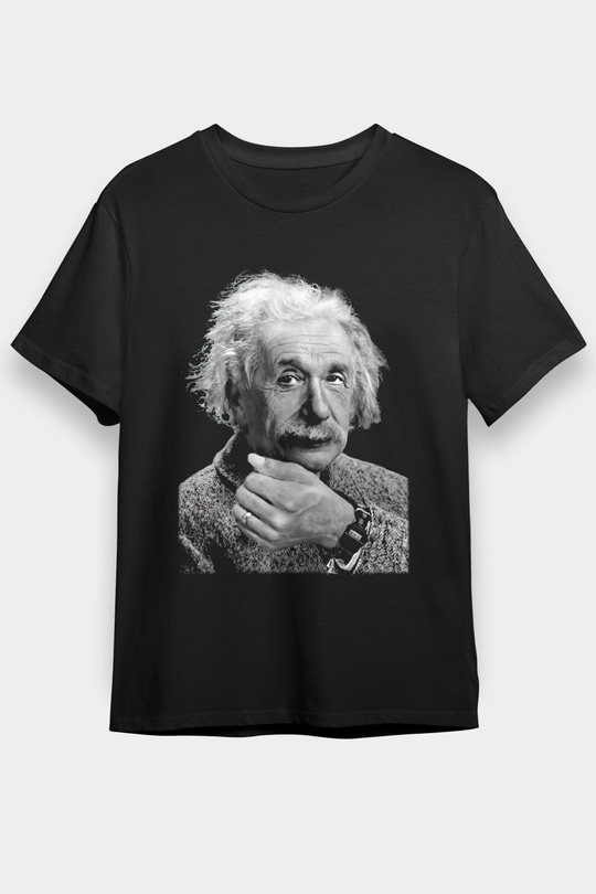 Einstein Siyah Unisex Tişört T-Shirt - TişörtFabrikası