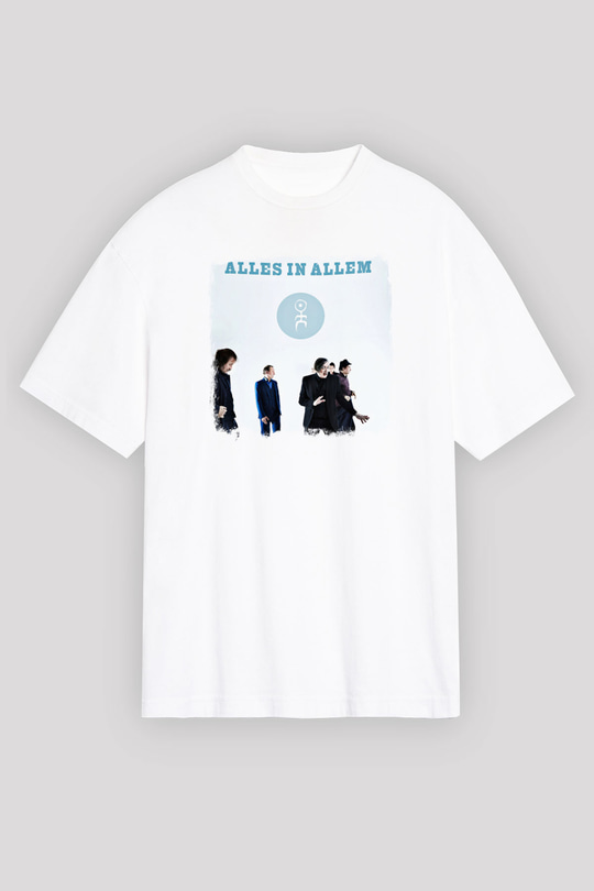Einstürzende Neubauten Baskılı Unisex Beyaz Oversize Tişört