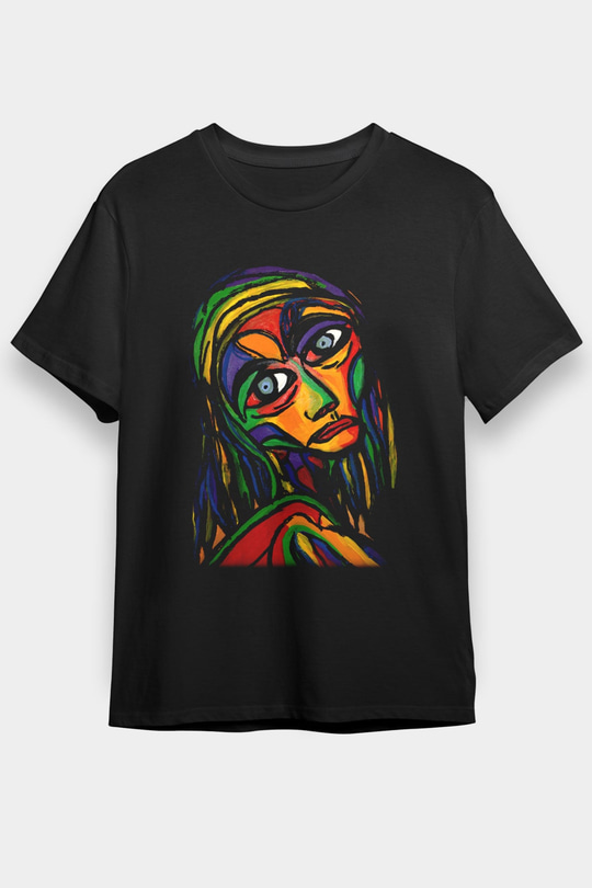 Ekspresyonizm Siyah Unisex Tişört T-Shirt - TişörtFabrikası
