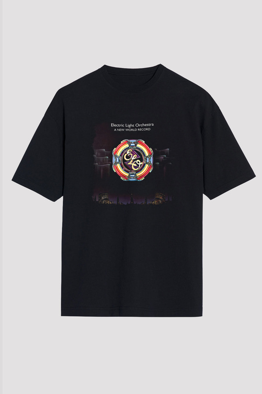 Electric Light Orchestra Baskılı Unisex Siyah Oversize Tişört