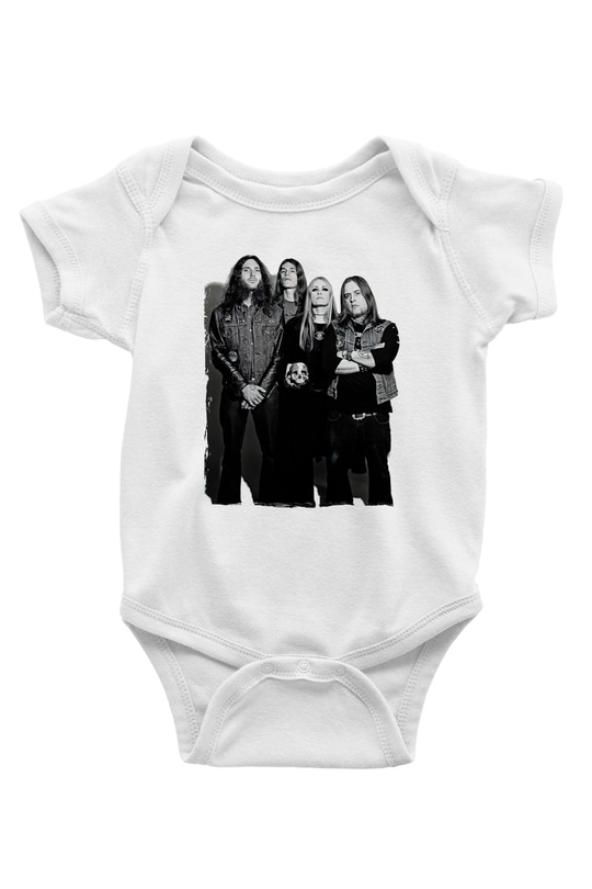 Electric Wizard Baskılı Beyaz Unisex Bebek Body - Zıbın