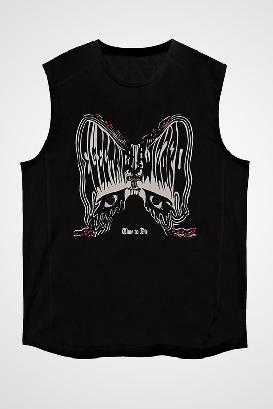 Electric Wizard Baskılı Unisex Siyah Kolsuz Tişört - Tshirt