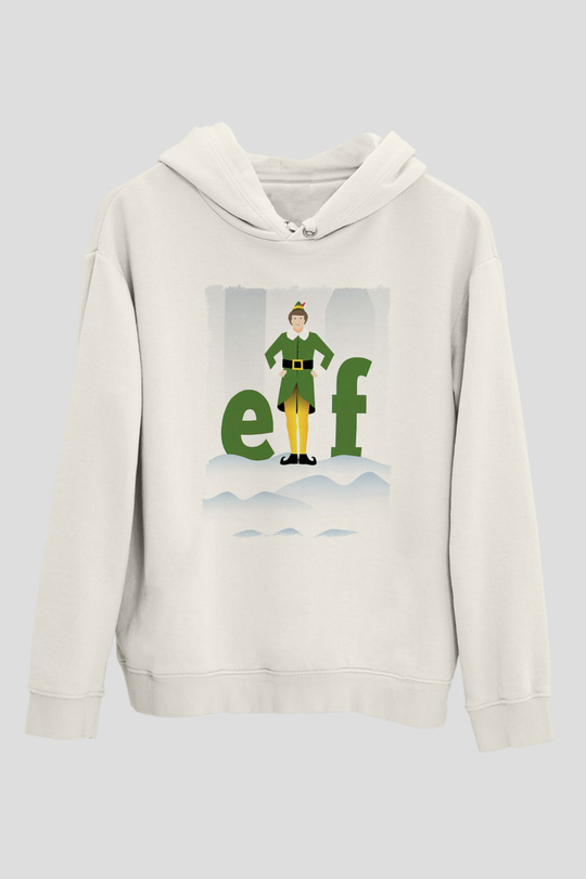 Elf Beyaz Unisex Hoodie