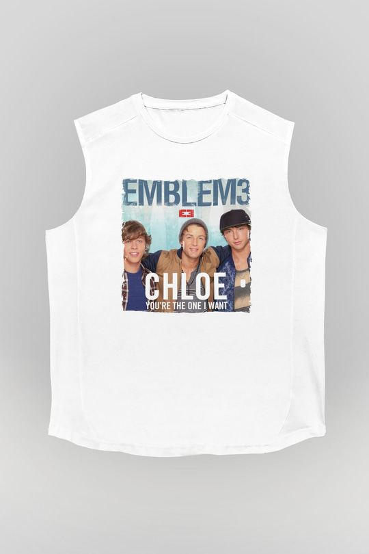 Emblem3 Beyaz Unisex Kolsuz Tişört