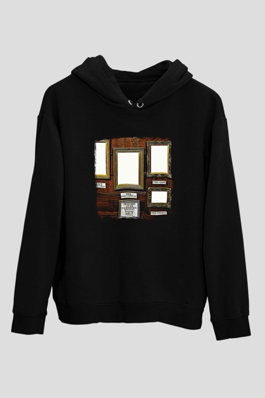 Emerson,Lake and Palmer Baskılı Unisex Siyah Hoodie