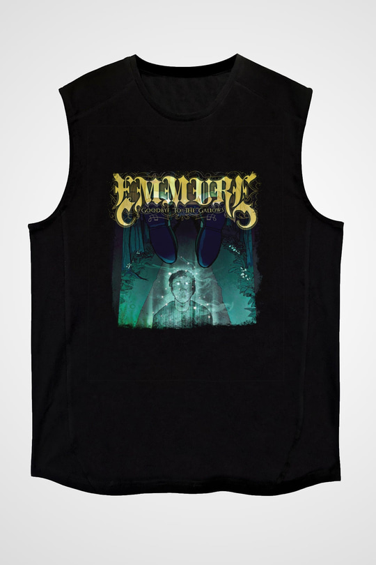 Emmure Baskılı Unisex Siyah Kolsuz Tişört