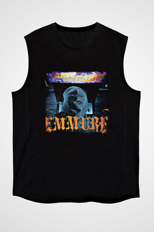 Emmure Baskılı Unisex Siyah Kolsuz Tişört