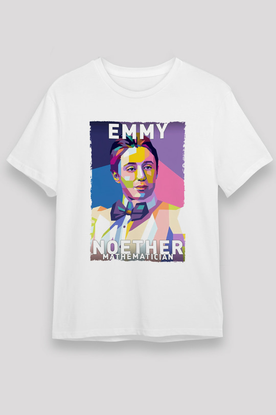 Emmy Noether Baskılı Unisex Beyaz Tişört - Tshirt