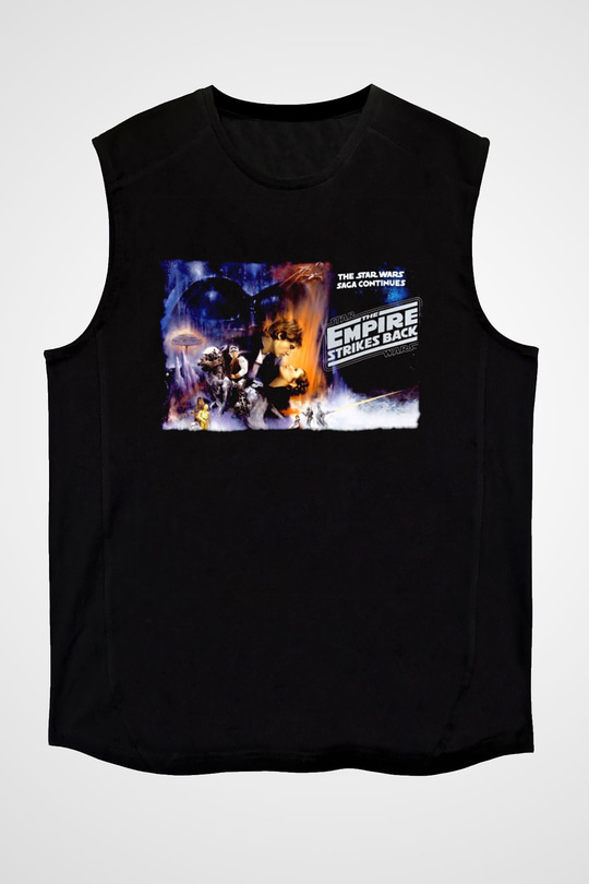 Empire Strikes Back Siyah Unisex  Kolsuz Tişört