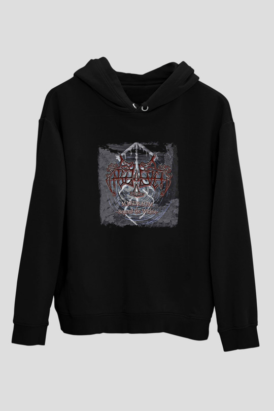 Enslaved Baskılı Unisex Siyah Hoodie