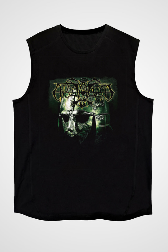 Enslaved Baskılı Unisex Siyah Kolsuz Tişört