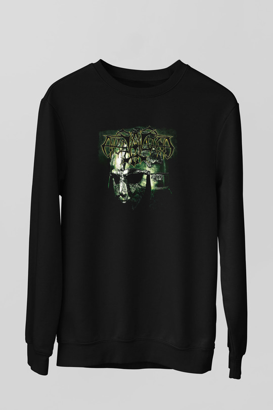 Enslaved Baskılı Unisex Siyah Sweatshirt
