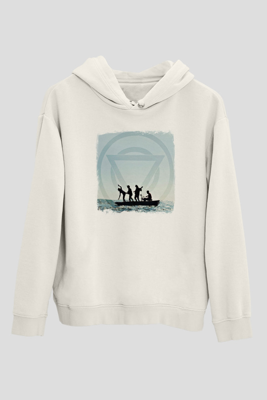 Enter Shikari Baskılı Unisex Beyaz Hoodie