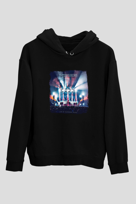 Enter Shikari Baskılı Unisex Siyah Hoodie