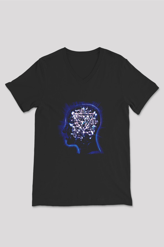 Enter Shikari Baskılı Unisex Siyah V Yaka Tişört