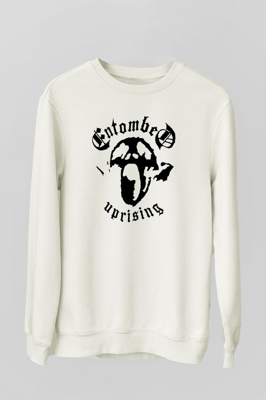 Entombed Beyaz Unisex Sweatshirt