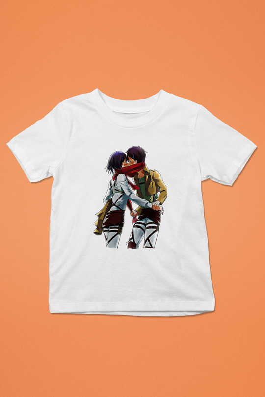 Eren Jaeger Baskılı Beyaz Unisex Beyaz Çocuk Tişört - Tshirt