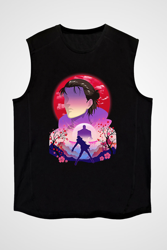 Eren Jaeger Baskılı Unisex Siyah Kolsuz Tişört - Tshirt