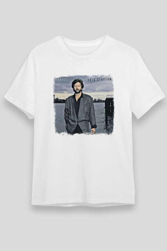 Eric Clapton Baskılı Unisex Beyaz Tişört