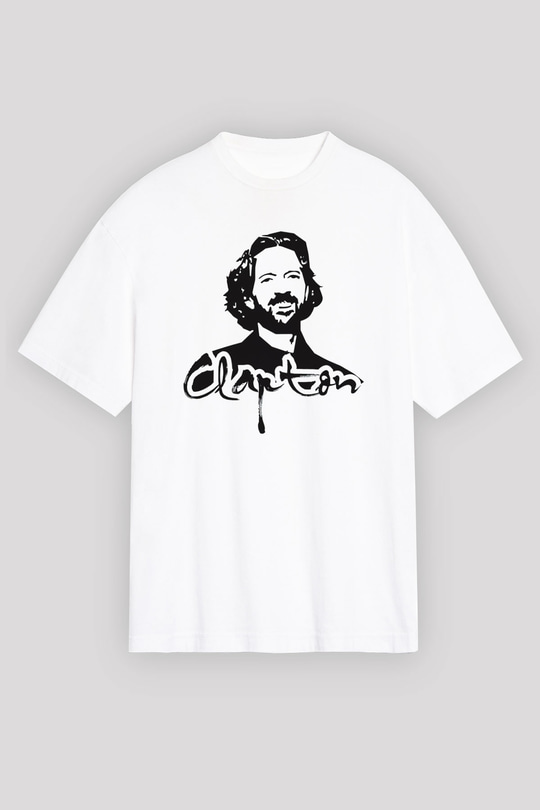 Eric Clapton Beyaz Unisex Oversize Tişört T-Shirt