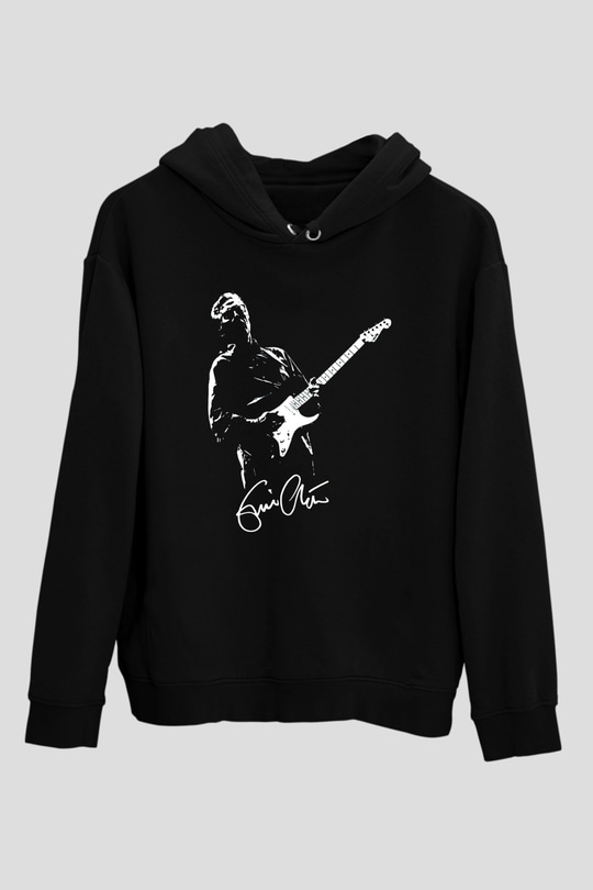 Eric Clapton Siyah Unisex Kapüşonlu Sweatshirt