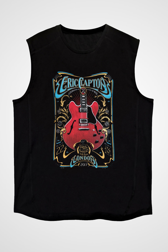 Eric Clapton Siyah Unisex Kolsuz Tişört