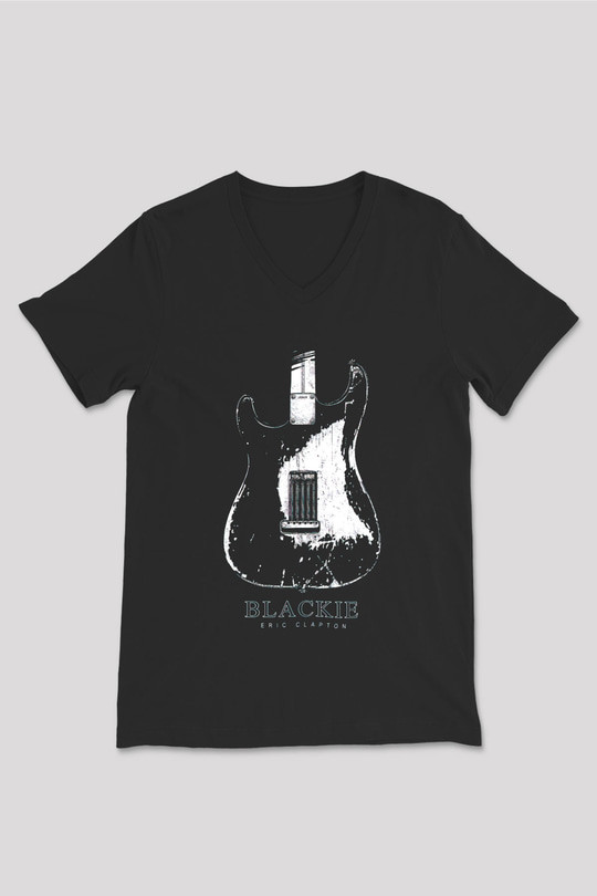 Eric Clapton Siyah Unisex V Yaka Tişört T-Shirt