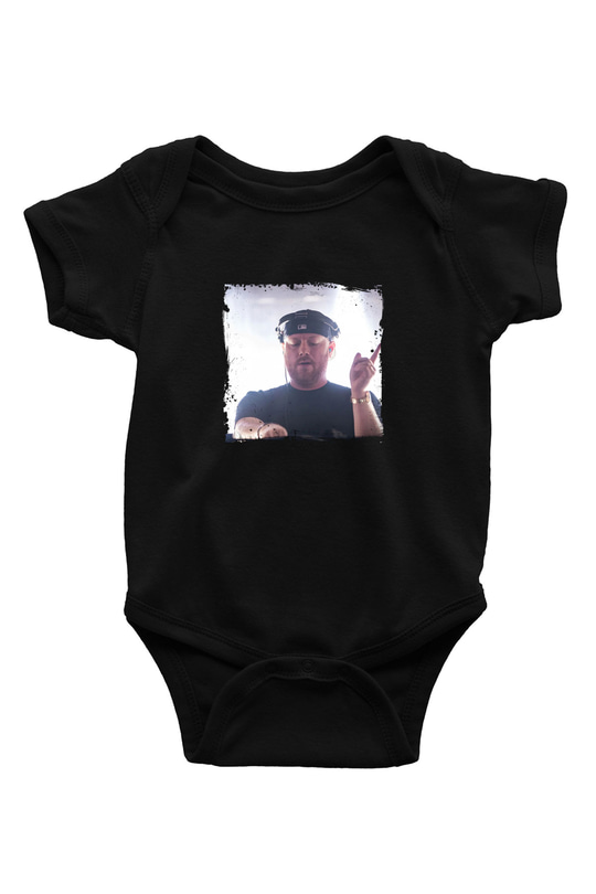 Eric Prydz Baskılı Unisex Siyah Bebek Body - Zıbın