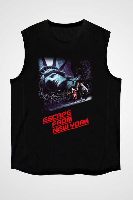 Escape from New York Siyah Unisex Kolsuz Tişört