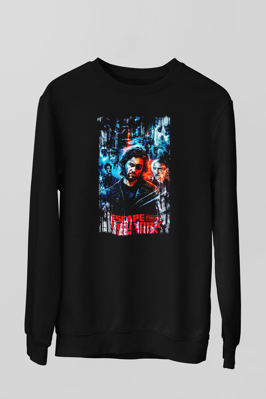Escape from New York Siyah Unisex  Sweatshirt