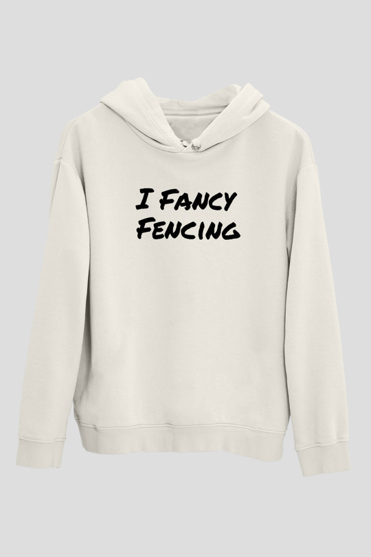 Eskrim Baskılı Unisex Ekru Hoodie