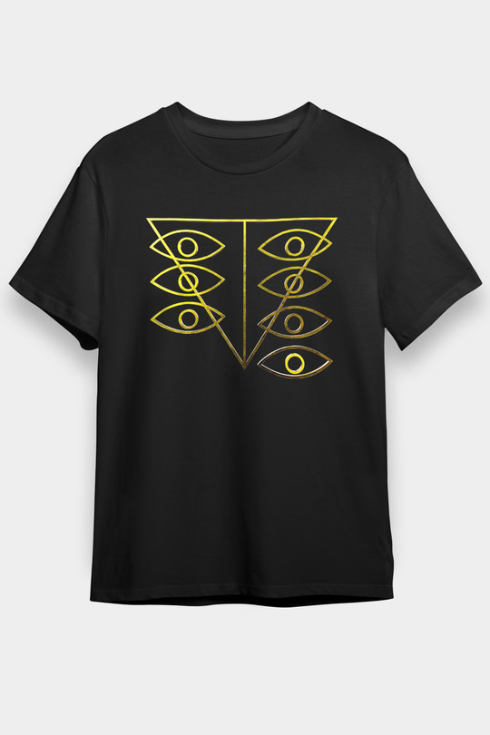 Evangelion Baskılı Unisex Siyah Tişört - Tshirt