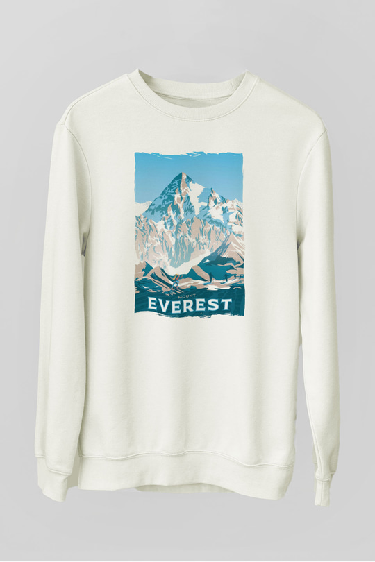 Everest Beyaz Unisex Sweatshirt