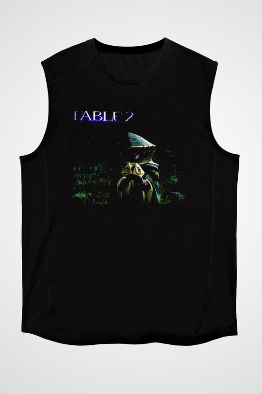 Fable Siyah Unisex Kolsuz Tişört