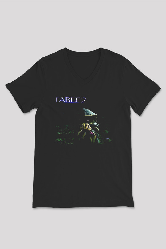 Fable Siyah Unisex V Yaka Tişört