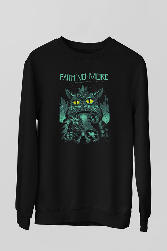 Faith No More Siyah Unisex Sweatshirt