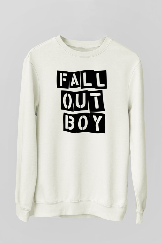 Fall Out Boy Beyaz Unisex Sweatshirt