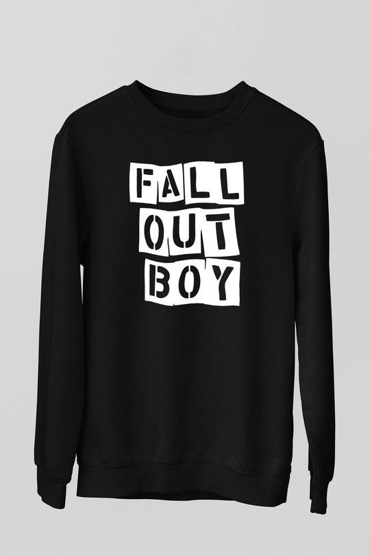 Fall Out Boy Siyah Unisex Sweatshirt