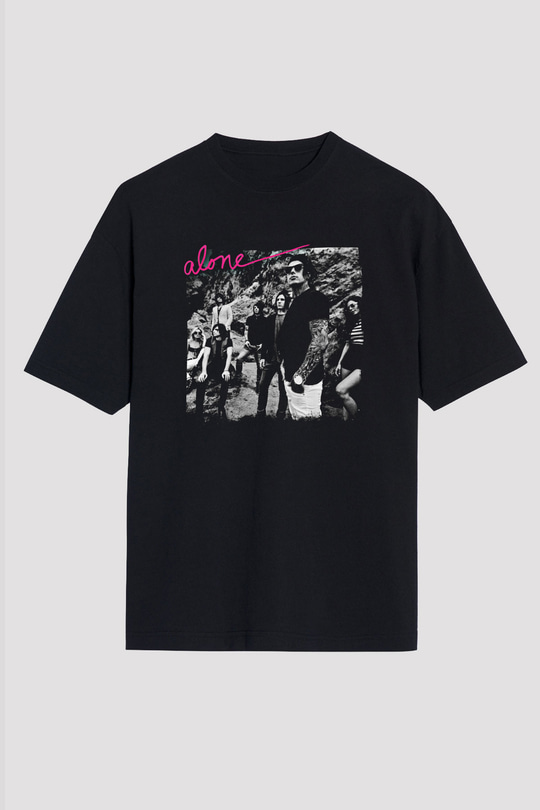Falling In Reverse Baskılı Unisex Siyah Oversize Tişört