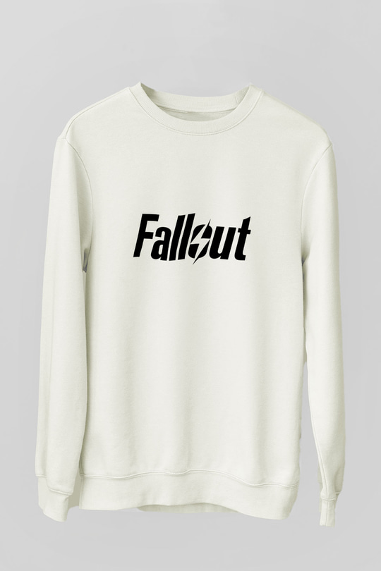 Fallout Beyaz Unisex Sweatshirt